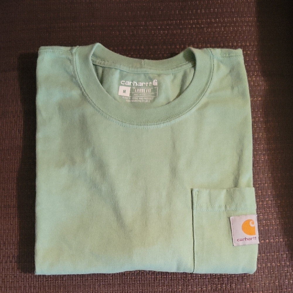 Carhartt Mint Green Crew Neck Pocket Tee